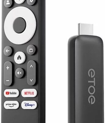 ETOE T2 Certified 4K UHD Google Android Smart TV Stick