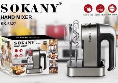 Sokany Hand Mixer 800W Silver Black
