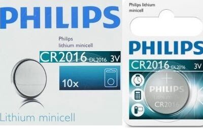Philips Minicells Battery CR2016 Lithium Sold as Box of 10