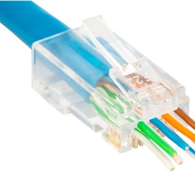 Ellies Cat6 UTP RJ45 Modular Snap Plugs 50 Pack