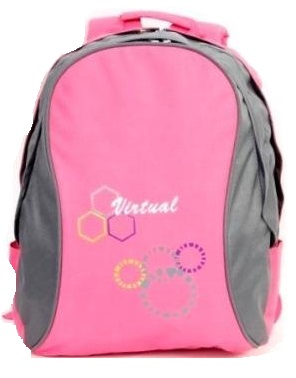 Macaroni Pink and Grey Ateneo Student Backpack