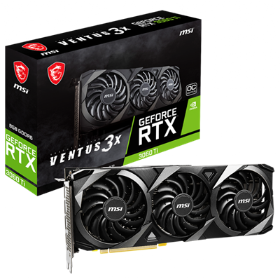 MSI Nvidia GeForce RTX 3060 TI Ventus 3X 8G OC LHR Graphics