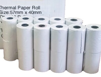 Postron 100 Thermal 57mm X 40mm Credit Card Paper Rolls