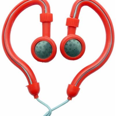 Geeko Hook On Stereo Earphones Red