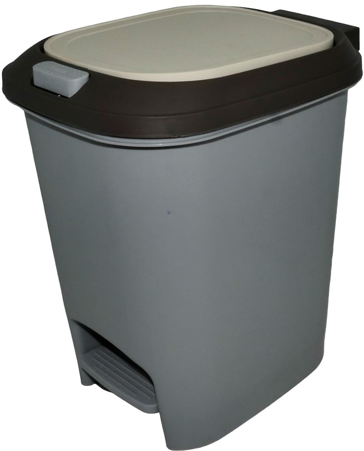 Casey 20 Litre Step On Pedal Waste Bin Grey