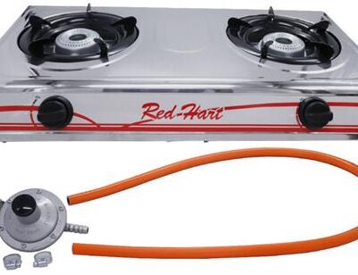 Casey Red 2 Plate Stainless Steel Gas Stove